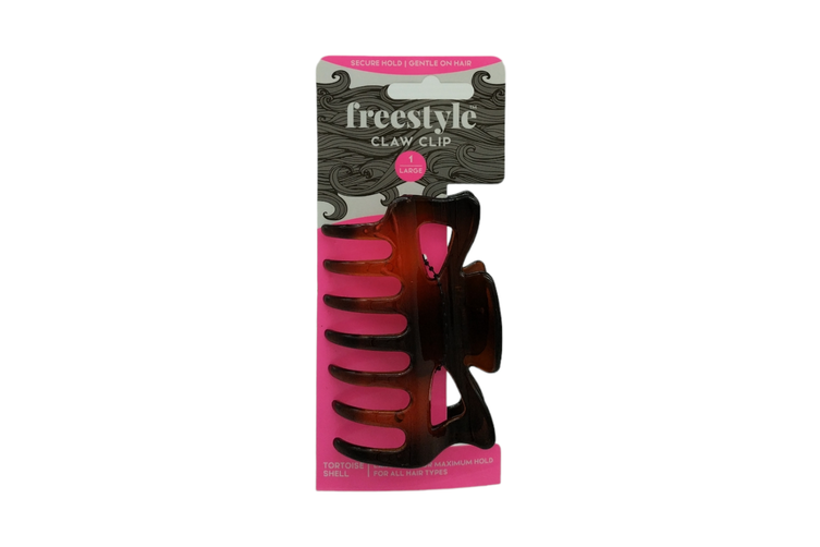 Freestyle Claw Clip Large 1Pack -Tortoise Shell Brown