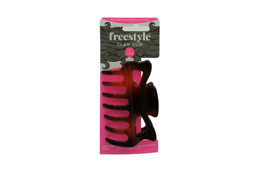 Freestyle Claw Clip Large 1Pack -Tortoise Shell Brown