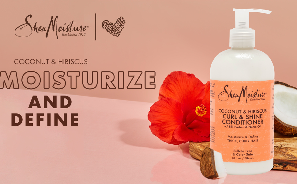 Shea Moisture Coconut And Hibiscus Curl And Shine Conditioner, 384 Ml
