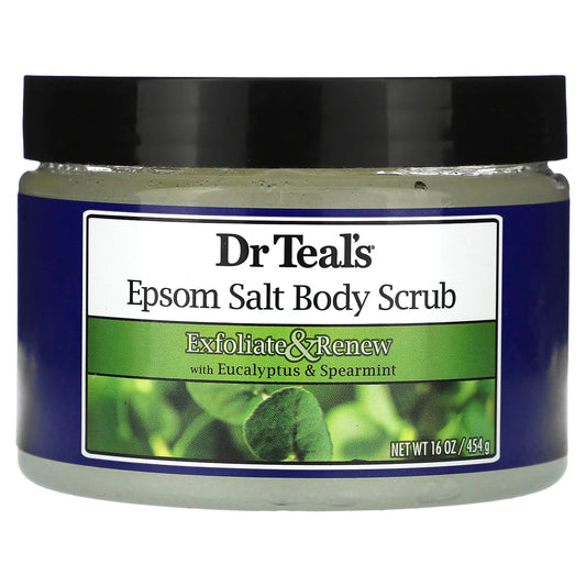 Dr. Teal's, Epsom Salt Body Scrub, Eucalyptus & Spearmint, 16 oz (454 g)