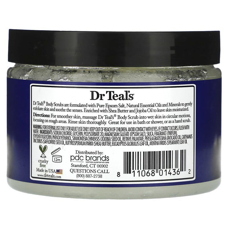 Dr. Teal's - Epson Salt Body Scrub, Eucalyptus & Spearmint 454g