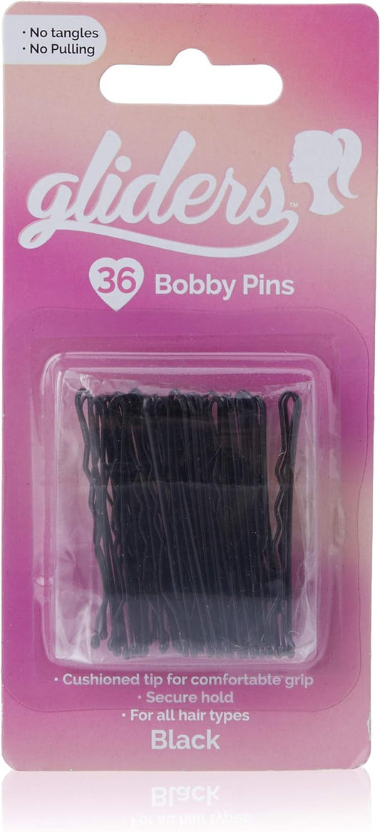 Gliders Bobby Pins 36 Pieces, Black