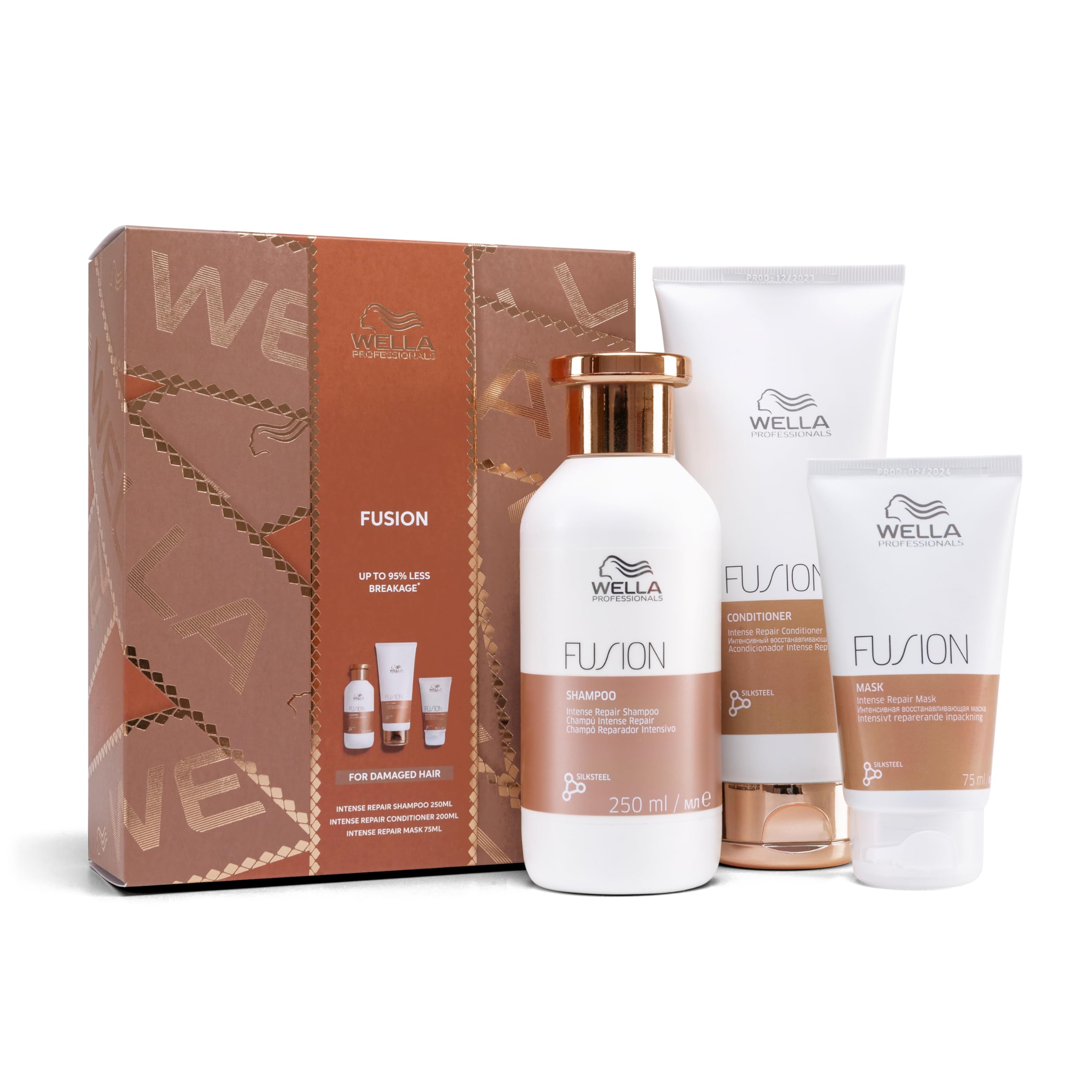 Wella Fusion Intense Repair Trio Gift Pack - Shampoo, Conditioner & Mask