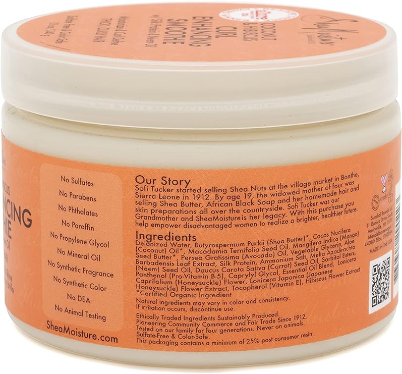 Shea Moisture Coconut And Hibiscus Curl Enhancing Smoothie, 340 G