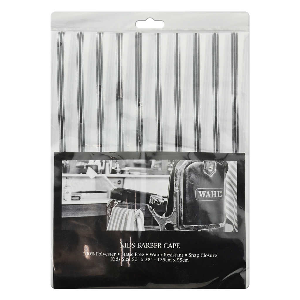 Wahl White Striped Kids Barber Cape