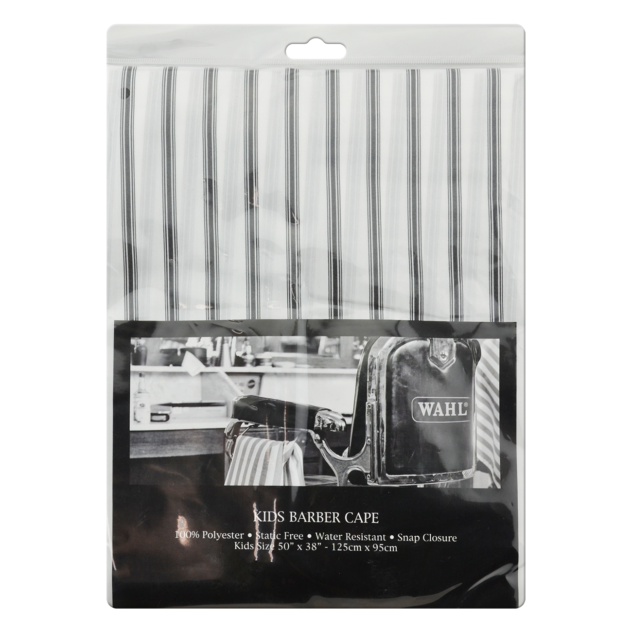 Wahl White Striped Kids Barber Cape