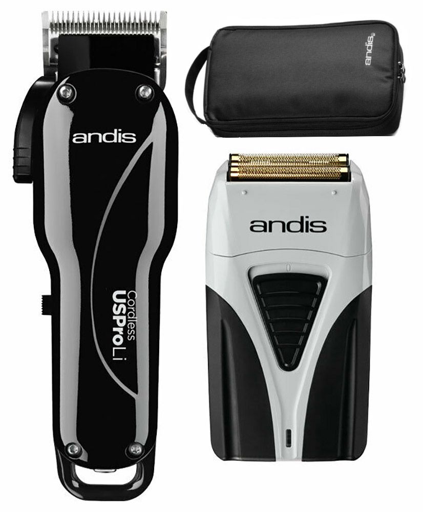 Andis Black Cordless Combo - Clipper & Foil Shaver