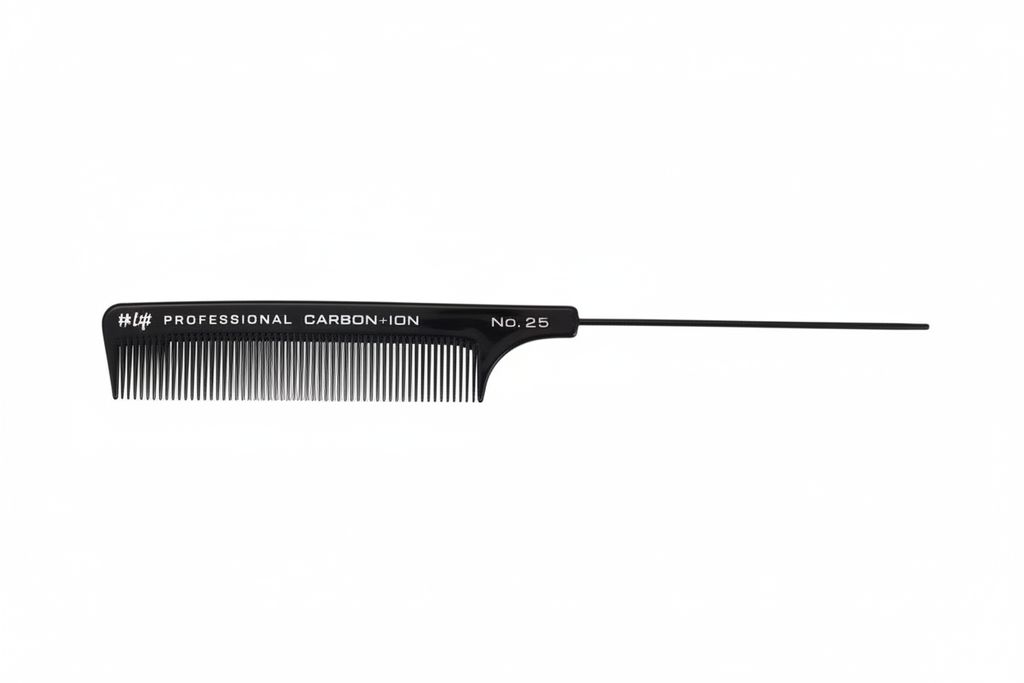 Hi-Lift Carbon Ion Metal Tail Comb No. 25 Horizontal